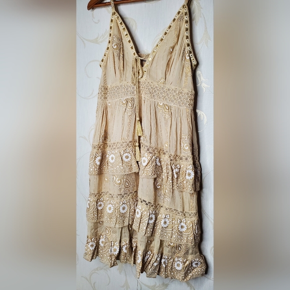 Ananta NWT Bohemian Dress Cream Color L XL - Picture 3 of 8